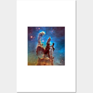 Pillars of Creation in Eagle Nebula, 2014 HST image (C032/1713) Posters and Art